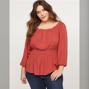 Lane Bryant Off-The-Shoulder Convertible Blouse
